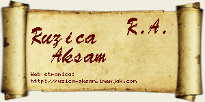 Ružica Akšam vizit kartica
